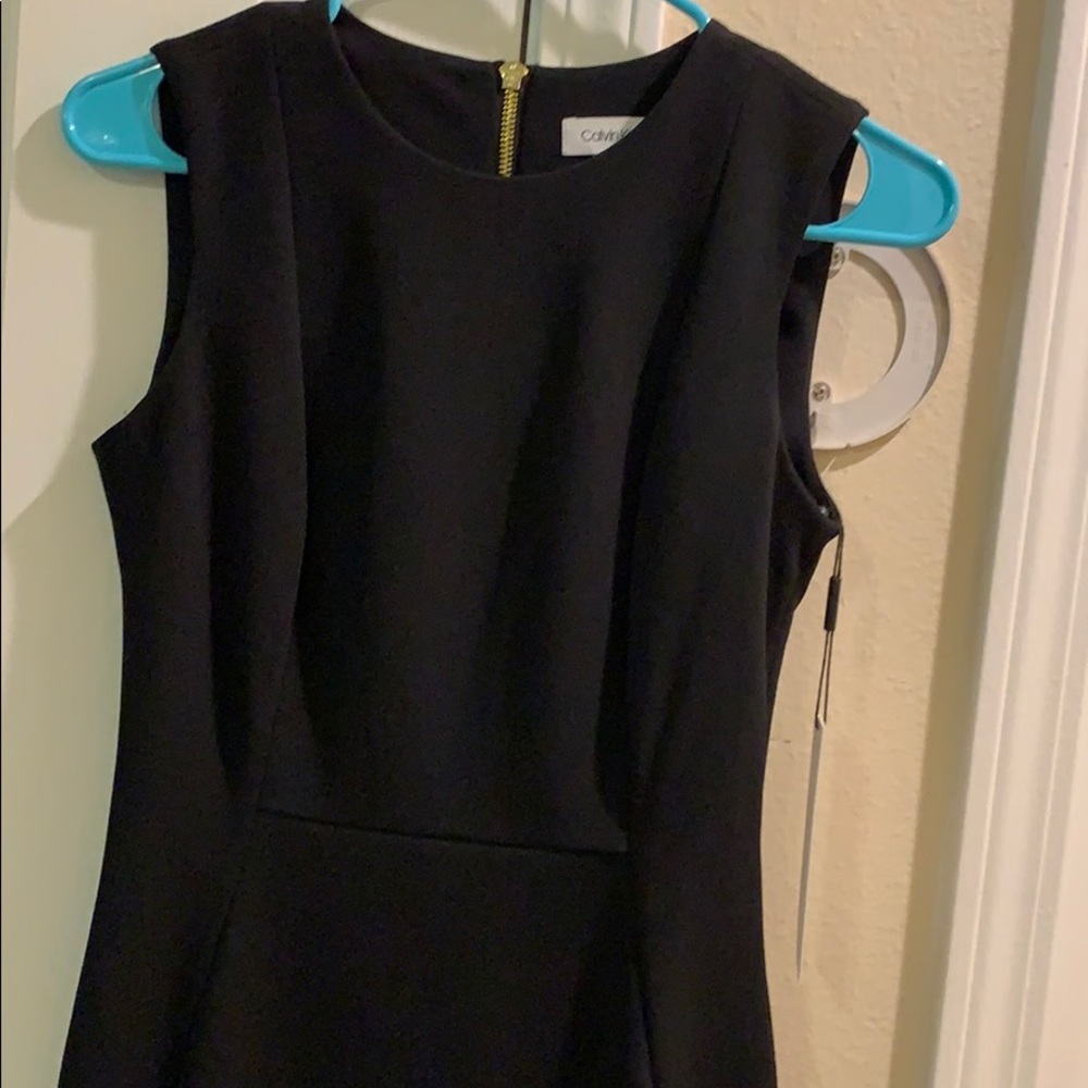 Calvin Klein black knee length dress